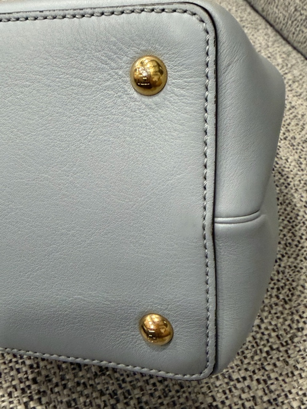 Fendi Blue Leather Small 2Jours Tote - Picture 16 of 16